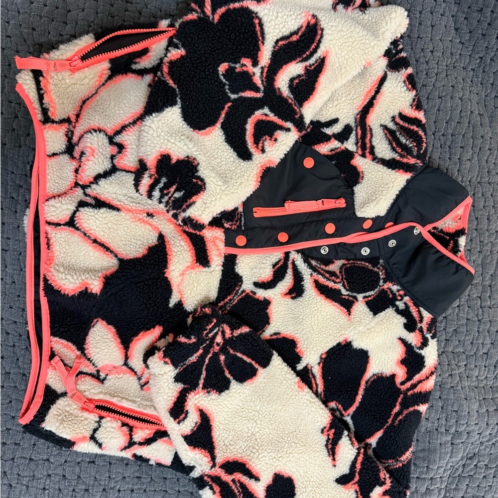 Free People FP Movement Rocky Ridge Hit the Slopes Fleece Pullover Magnolia - Picture 3 of 6